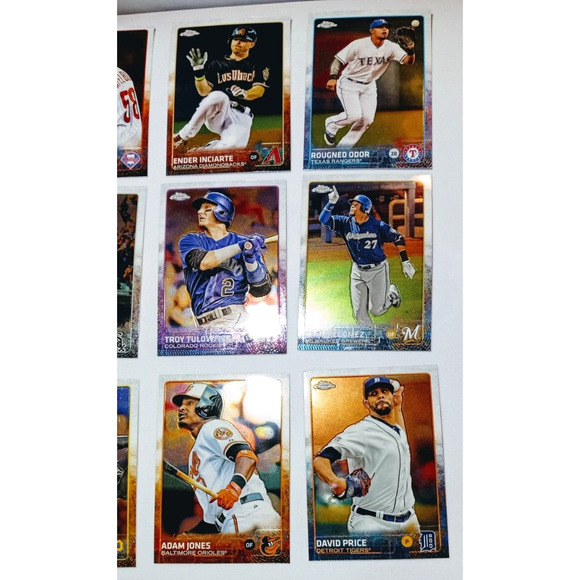 9 2015 Topps Chrome Baseball Cards - Picture 4 of 16